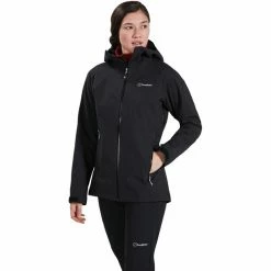 Berghaus Mehan Vented Shell Jacket Women black/black -Deals Rain jackets Women Store berghaus mehan vented shell jacket women black black 5
