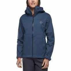 Black Diamond Stormline Stretch Rain Shell Jacket Women ink blue