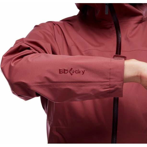 Black Diamond Stormline Stretch Rain Shell Jacket Women cherrywood 7 Black Diamond Stormline Stretch Rain Shell Jacket Women cherrywood - Image 5