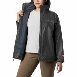 Columbia OutDry Ex Reign Jacket Women charcoal heather -Deals Rain jackets Women Store columbia outdry ex reign jacke damen charcoal heather 2