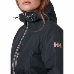 Helly Hansen Long Belfast Winter Jacket Women ebony -Deals Rain jackets Women Store helly hansen long belfast winter jacket women ebony 5