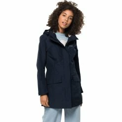 Jack Wolfskin Cape York Paradise Coat Women night blue -Deals Rain jackets Women Store jack wolfskin cape york paradise coat women night blue 3