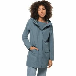 Jack Wolfskin Cape York Paradise Coat Women teal grey -Deals Rain jackets Women Store jack wolfskin cape york paradise coat women teal grey 2