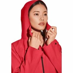Jack Wolfskin Stormshell Jacket Women tulip red -Deals Rain jackets Women Store jack wolfskin stormshell jacket women tulip red 3
