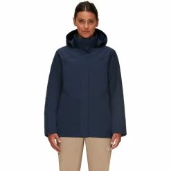 Mammut Trovat 3 in 1 HS Hooded Jacket Women marine/marine -Deals Rain jackets Women Store mammut trovat 3 in 1 hs hooded jacket women marine marine 3