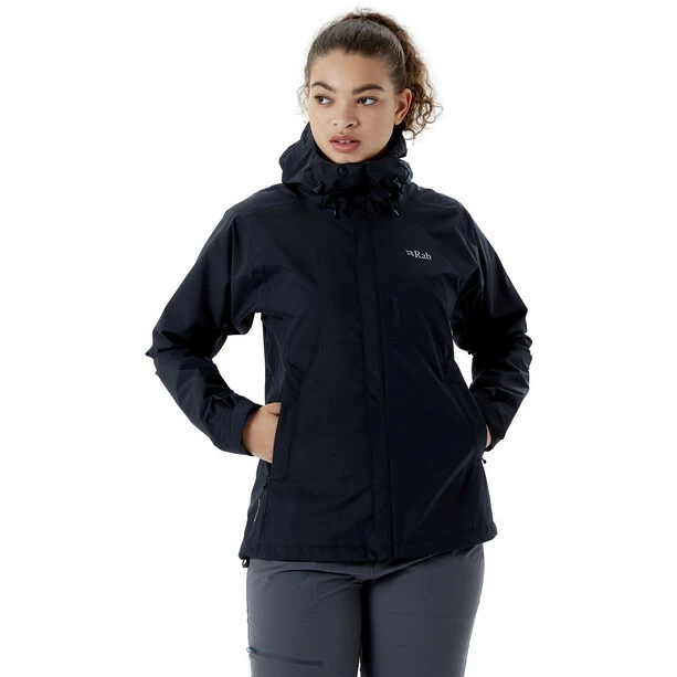 Rab Downpour Plus Jacket Women black 5 Rab Downpour Plus Jacket Women black - Image 3