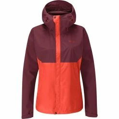 Rab Downpour Plus Jacket Women deep heather/red grapefrui