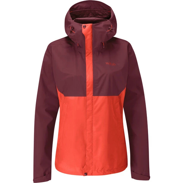 Rab Downpour Plus Jacket Women deep heather/red grapefrui 3 Rab Downpour Plus Jacket Women deep heather/red grapefrui