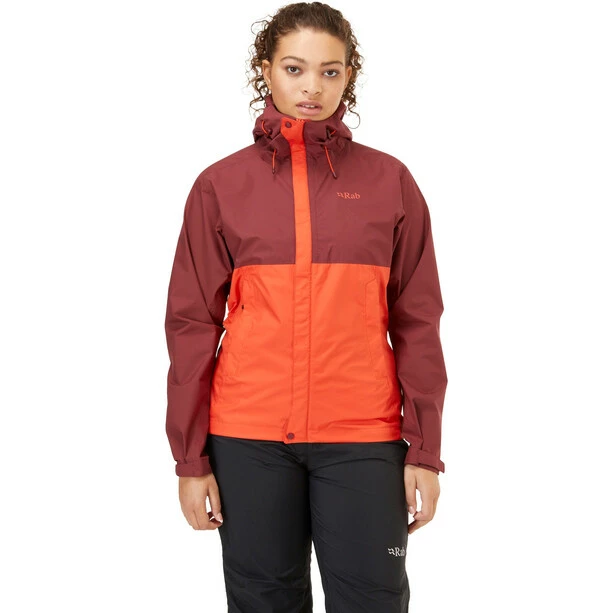 Rab Downpour Plus Jacket Women deep heather/red grapefrui 4 Rab Downpour Plus Jacket Women deep heather/red grapefrui - Image 2