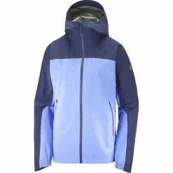 Salomon Outline GTX 2.5L Jacket Women mood indigo/provence
