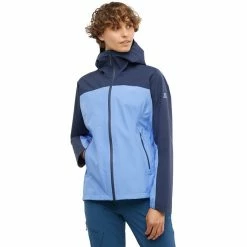 Salomon Outline GTX 2.5L Jacket Women mood indigo/provence -Deals Rain jackets Women Store salomon outline gtx 25l jacket women mood indigo provence 3