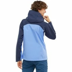 Salomon Outline GTX 2.5L Jacket Women mood indigo/provence -Deals Rain jackets Women Store salomon outline gtx 25l jacket women mood indigo provence 4