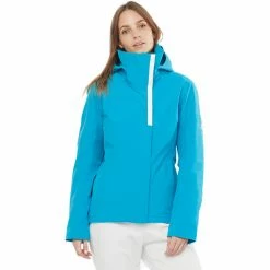 Salomon Speed Jacket Women barrier reef/white -Deals Rain jackets Women Store salomon speed jacket women barrier reef white 3