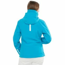 Salomon Speed Jacket Women barrier reef/white -Deals Rain jackets Women Store salomon speed jacket women barrier reef white 4