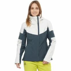 Salomon Speed Jacket Women white/ebony -Deals Rain jackets Women Store salomon speed jacket women white ebony 3