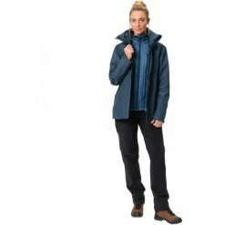 VAUDE Skomer II 3in1 Jacket Women dark sea -Deals Rain jackets Women Store vaude skomer ii 3in1 jacket women dark sea 3